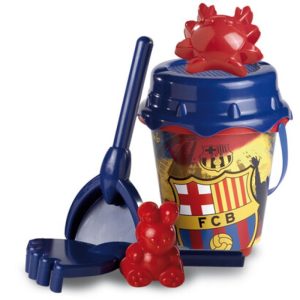 CUBO PLAYA 18 CMS FCB CON MOLDES