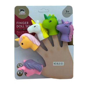 JUEGO 5 MARIONETAS DEDOS UNICORNIOS
