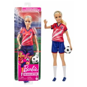 BARBIE FUTBOLISTA CAMISETA ROJA