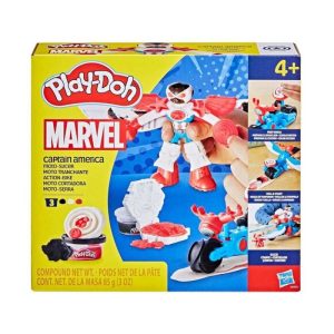 PLAY DOH MARVEL MOTO CORTADORA CAPITAN AMERICA