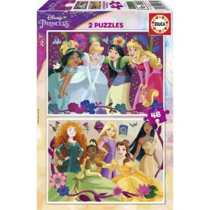 PUZZLE 2x48 PIEZAS DISNEY PRINCESS