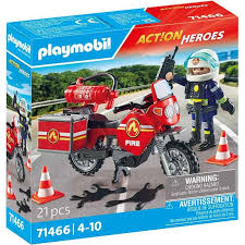 PLAYMOBIL ACTION HEROES 71466 MOTO DE BOMBEROS