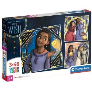 PUZZLE 3X48 PIEZAS DISNEY WISH CLEMENTONI
